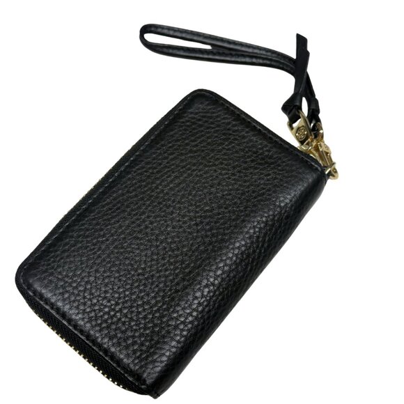 Tory Burch Robinson Pebbled Leather Wristlet Wallet – Like New, Black - Picture 6 of 11